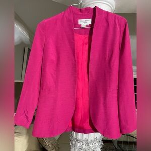 Helen Berman London Vibrant Pink Blazer open front, lined . Women’s size small